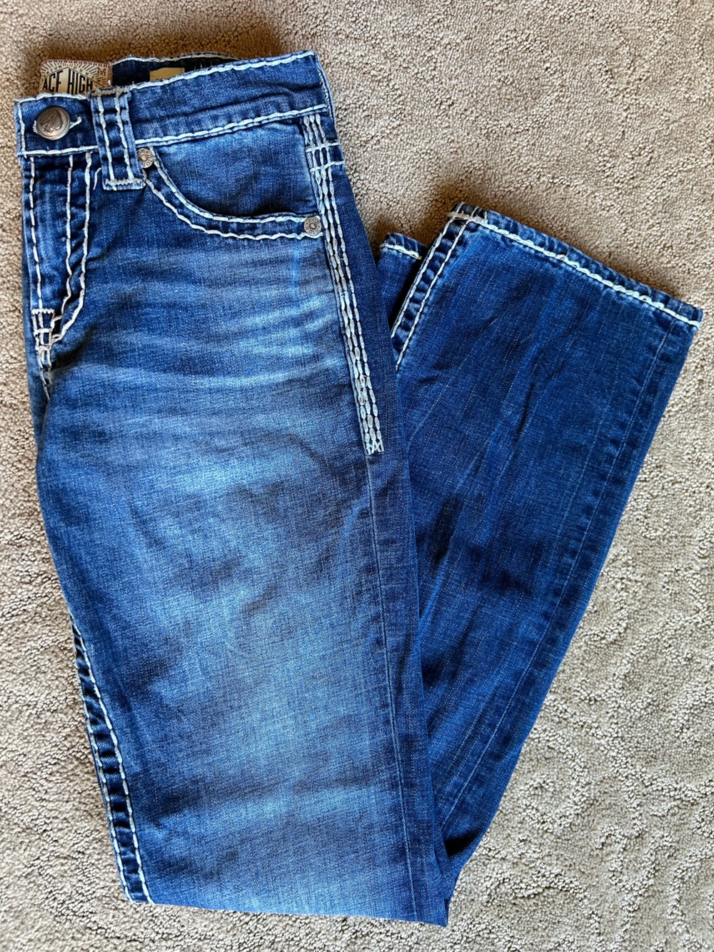 Men’s Buckle Ace High Dark Blue Denim Jeans